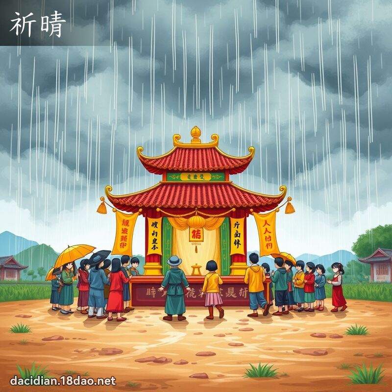 祈晴 - 國語大辭典配圖