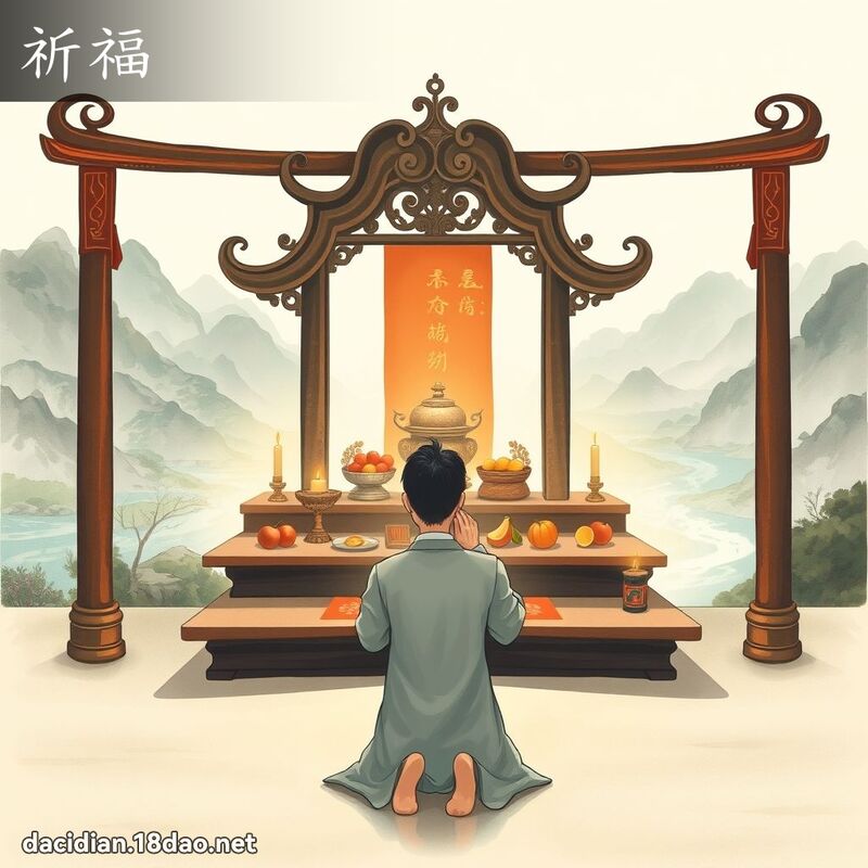 祈福 - 國語大辭典配圖