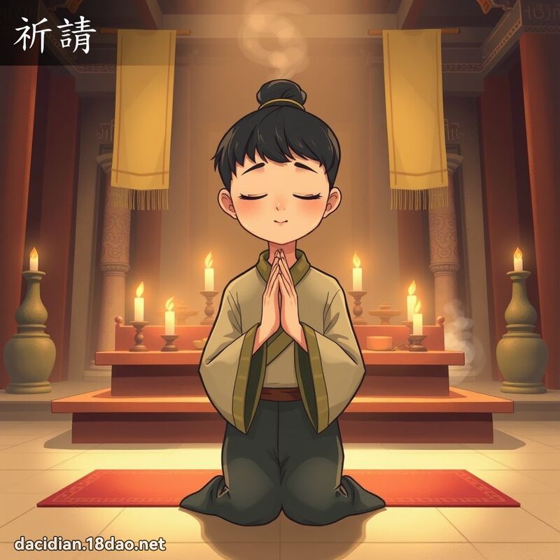 祈請 - 國語大辭典配圖