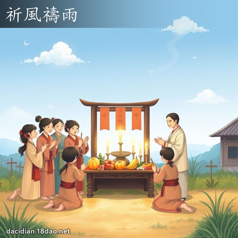 祈風禱雨 - 國語大辭典配圖