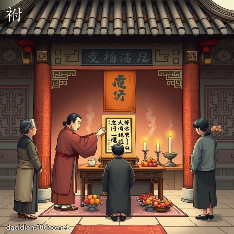 祔 - 國語大辭典配圖