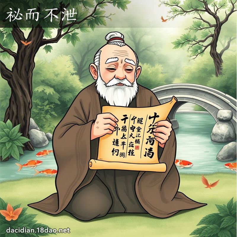 祕而不泄 - 国语大辞典配图