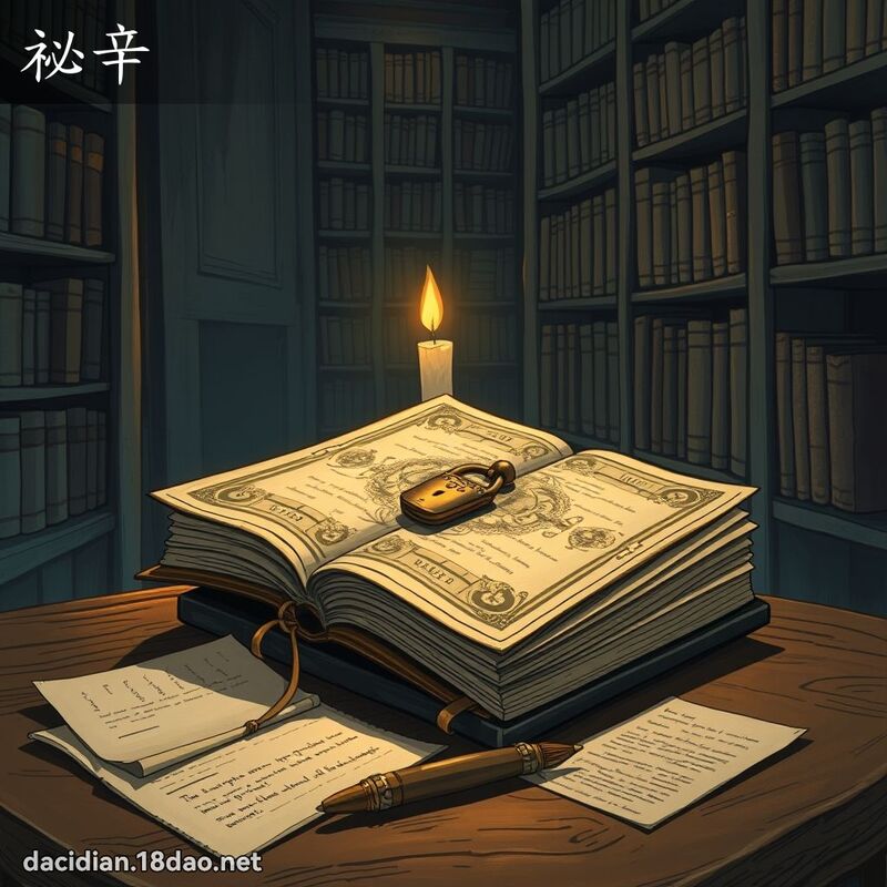 祕辛 - 國語大辭典配圖
