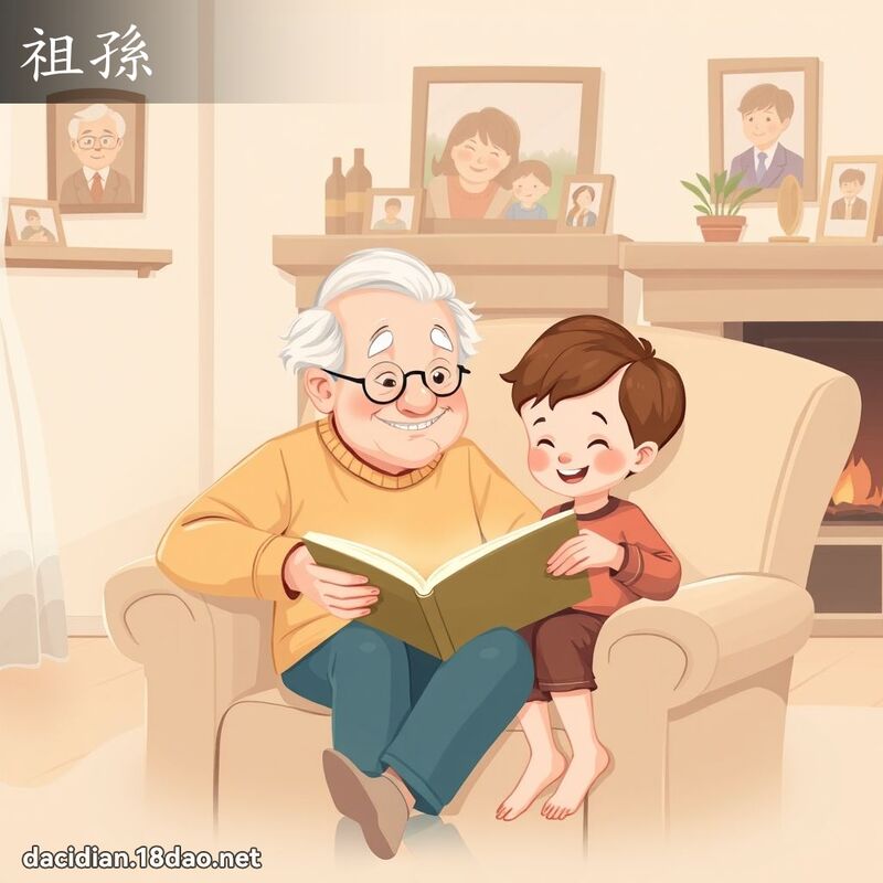 祖孫 - 國語大辭典配圖