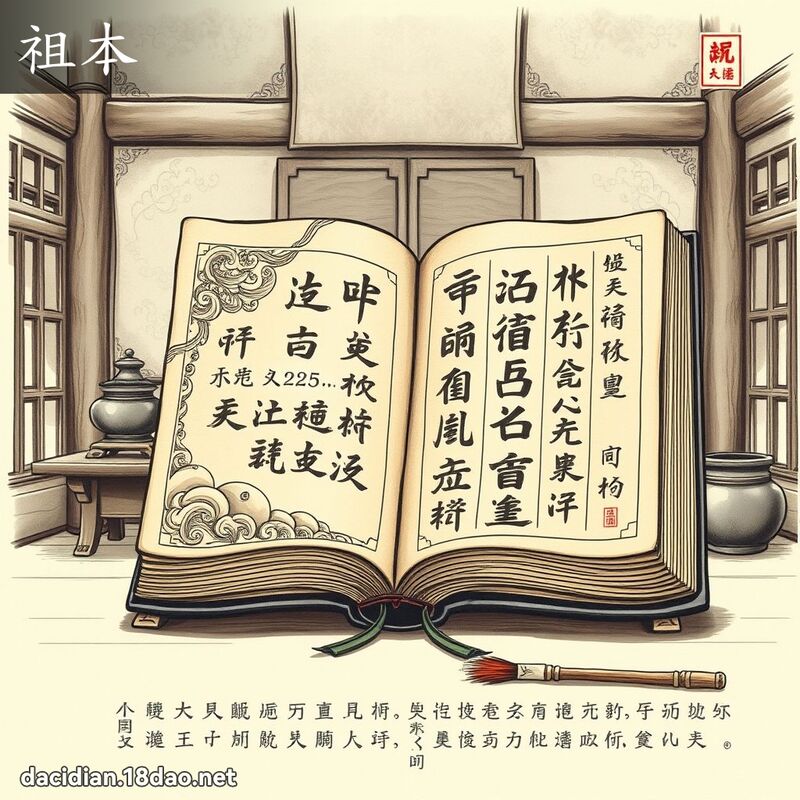 祖本 - 國語大辭典配圖