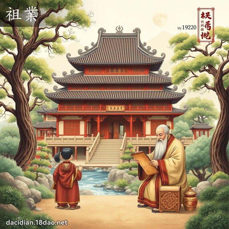 祖业 - 国语大辞典配图
