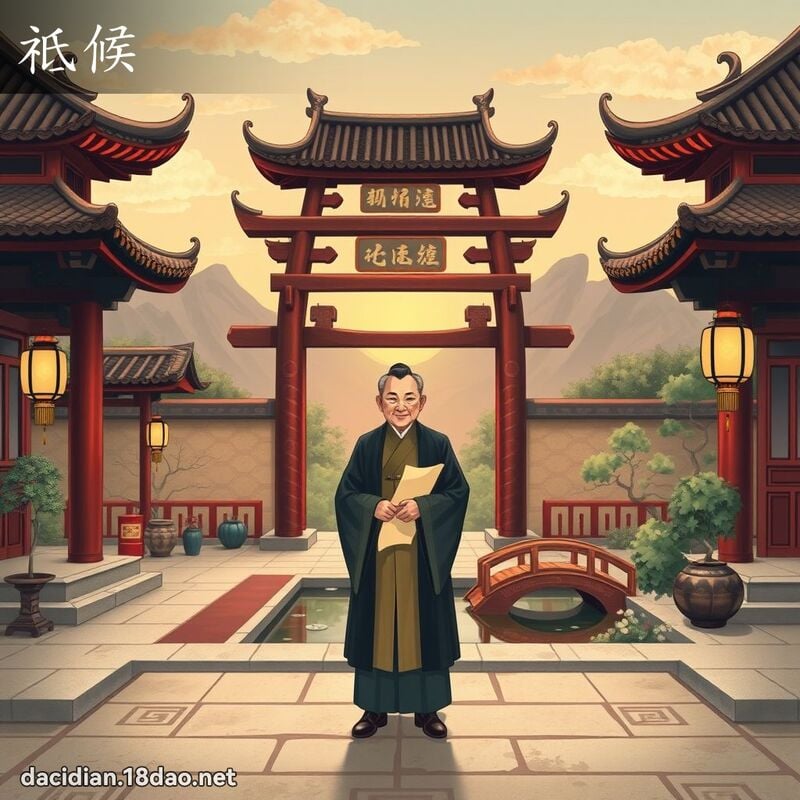 祗候 - 國語大辭典配圖