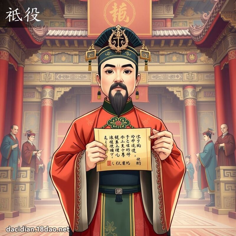 祗役 - 国语大辞典配图