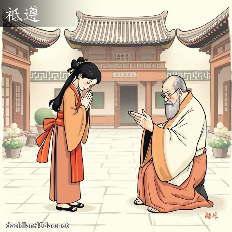 祗遵 - 國語大辭典配圖