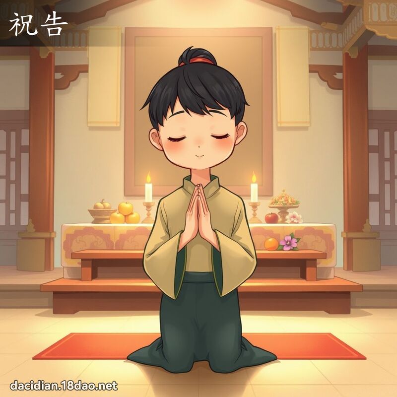 祝告 - 国语大辞典配图