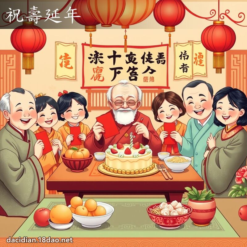 祝壽延年 - 國語大辭典配圖