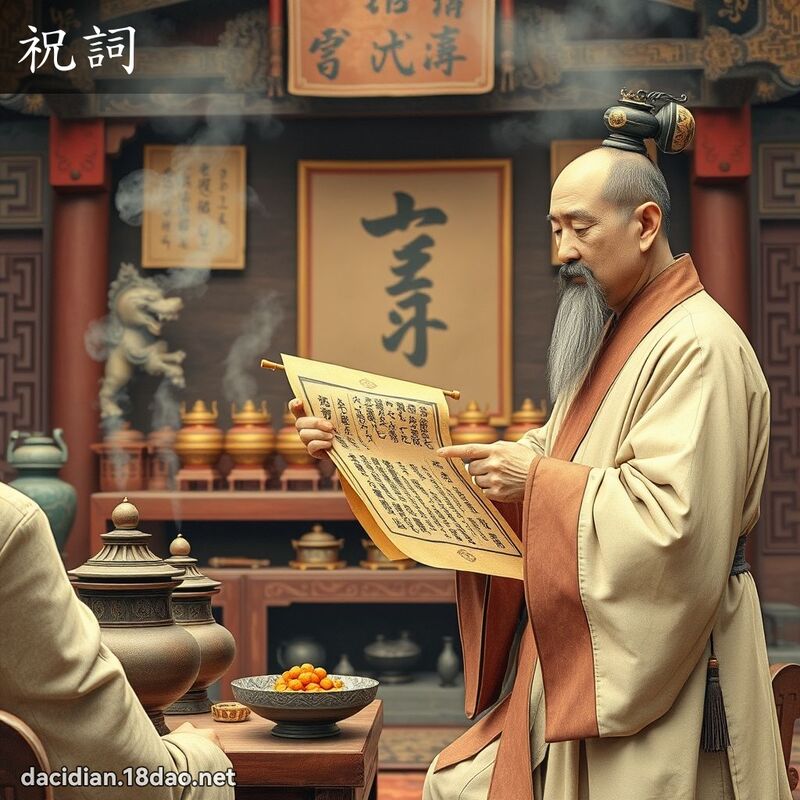 祝詞 - 國語大辭典配圖