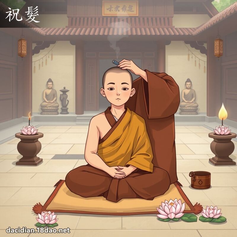 祝髮 - 國語大辭典配圖