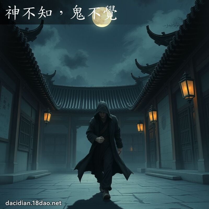 神不知，鬼不覺 - 國語大辭典配圖