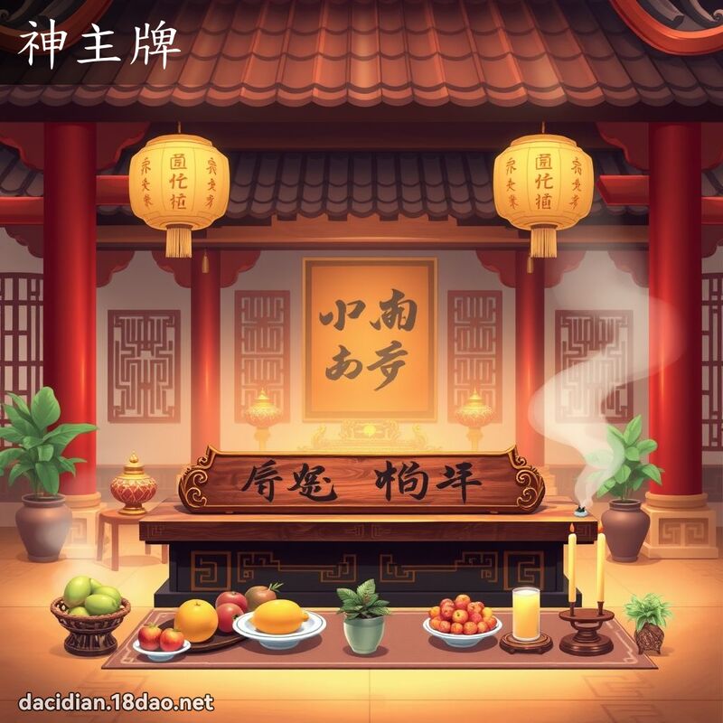 神主牌 - 國語大辭典配圖