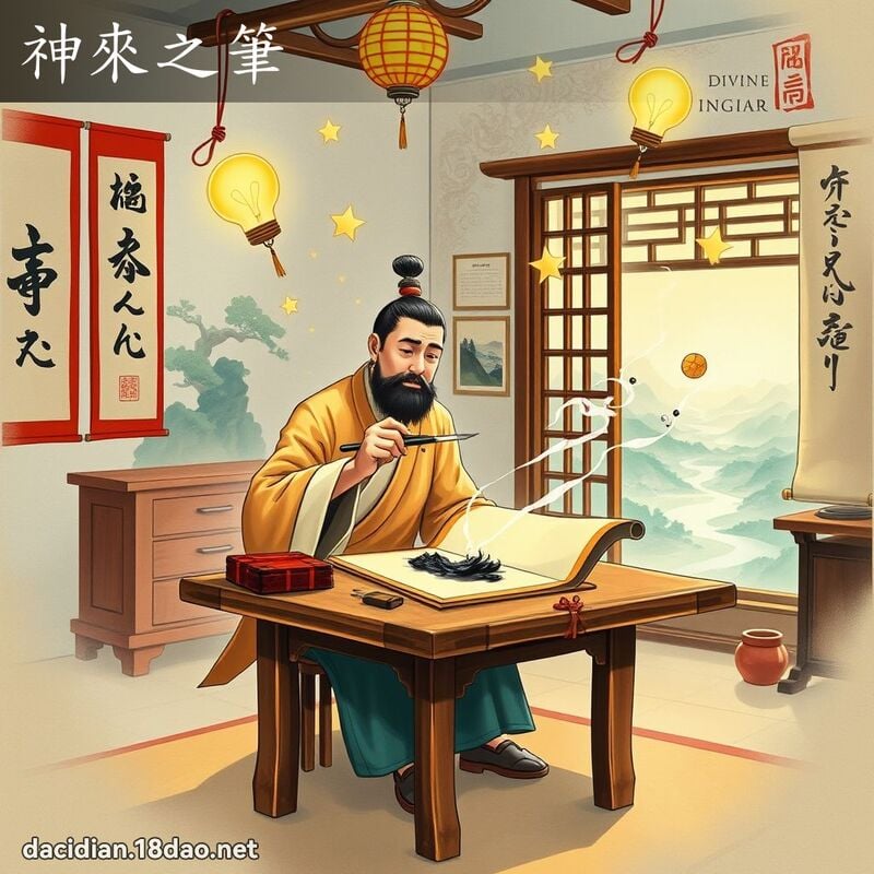 神來之筆 - 國語大辭典配圖