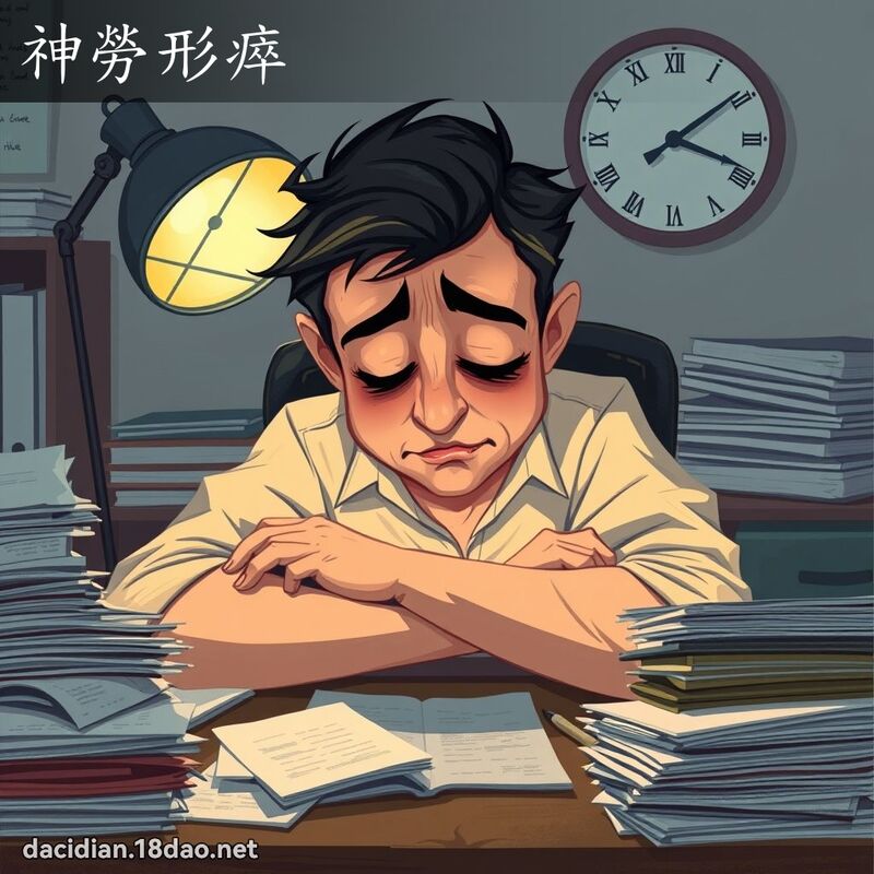 神勞形瘁 - 國語大辭典配圖