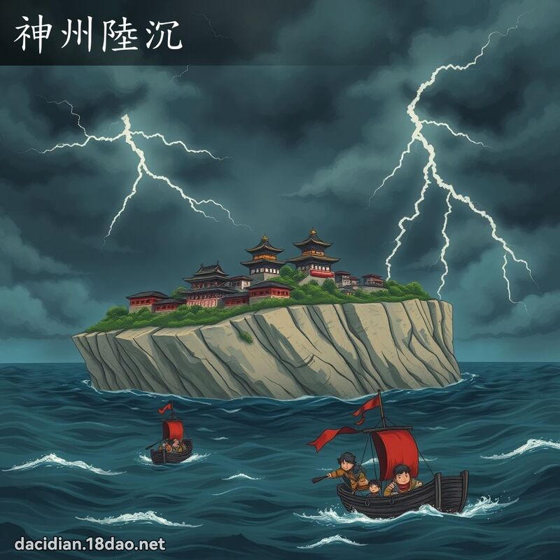 神州陸沉 - 國語大辭典配圖
