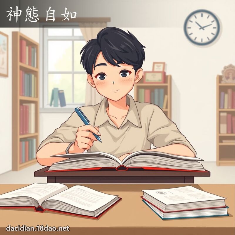 神態自如 - 國語大辭典配圖