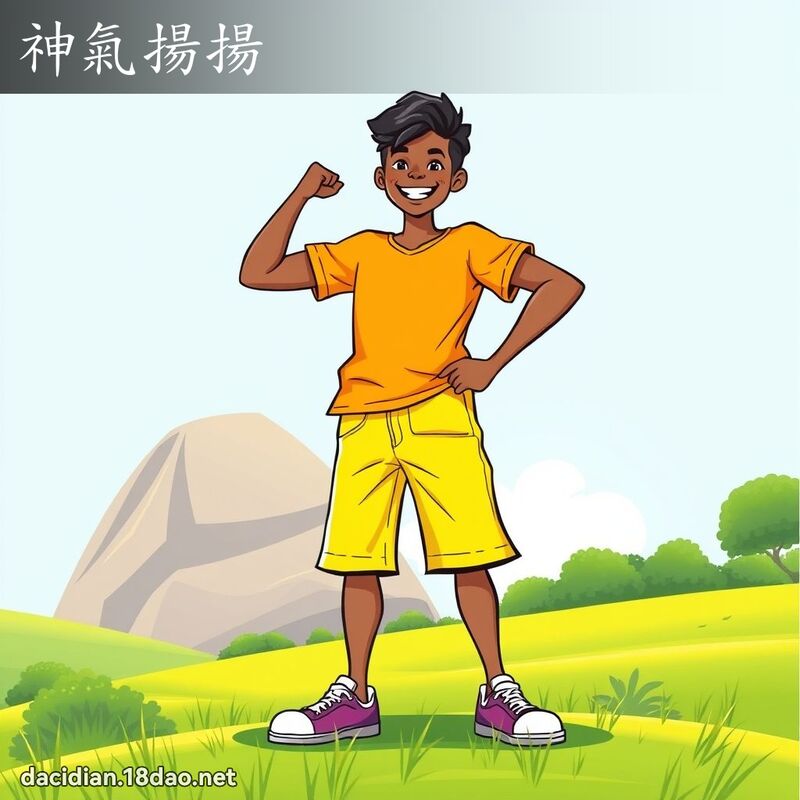 神氣揚揚 - 國語大辭典配圖