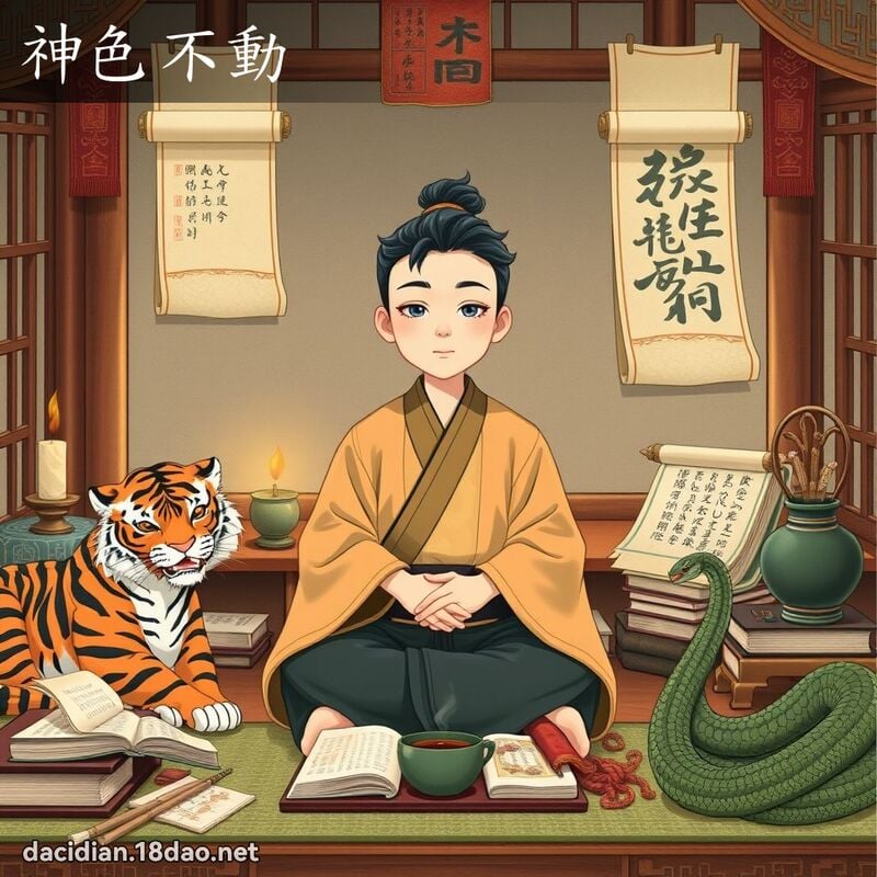 神色不动 - 国语大辞典配图