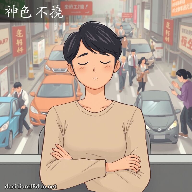 神色不挠 - 国语大辞典配图