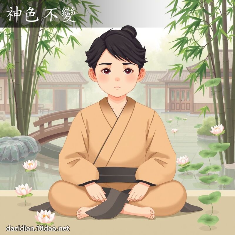 神色不变 - 国语大辞典配图