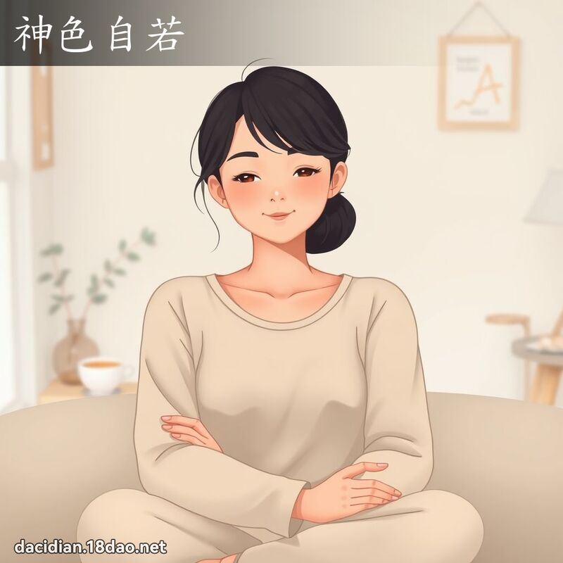 神色自若 - 國語大辭典配圖