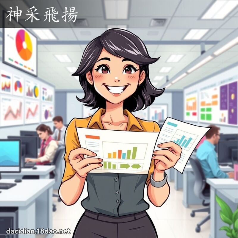 神采飞扬 - 国语大辞典配图