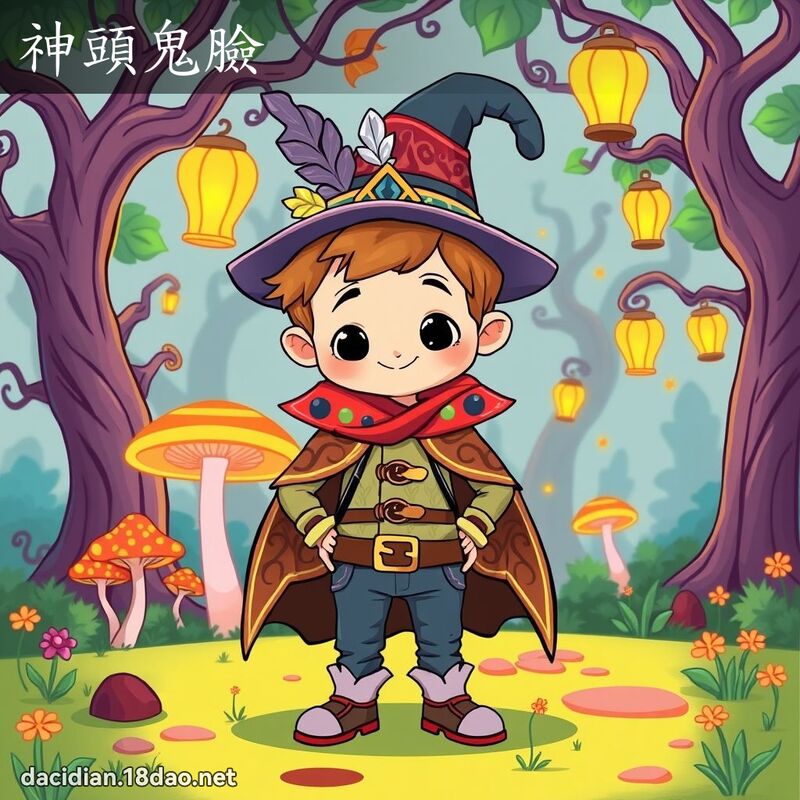 神頭鬼臉 - 國語大辭典配圖