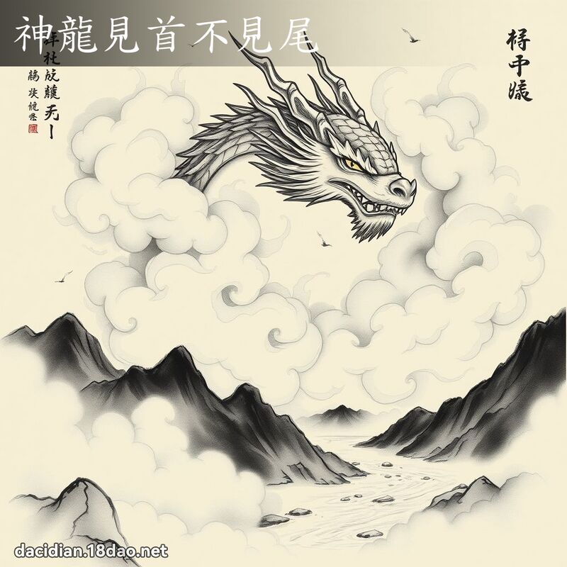 神龍見首不見尾 - 國語大辭典配圖