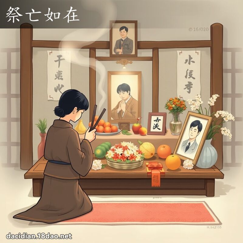 祭亡如在 - 国语大辞典配图