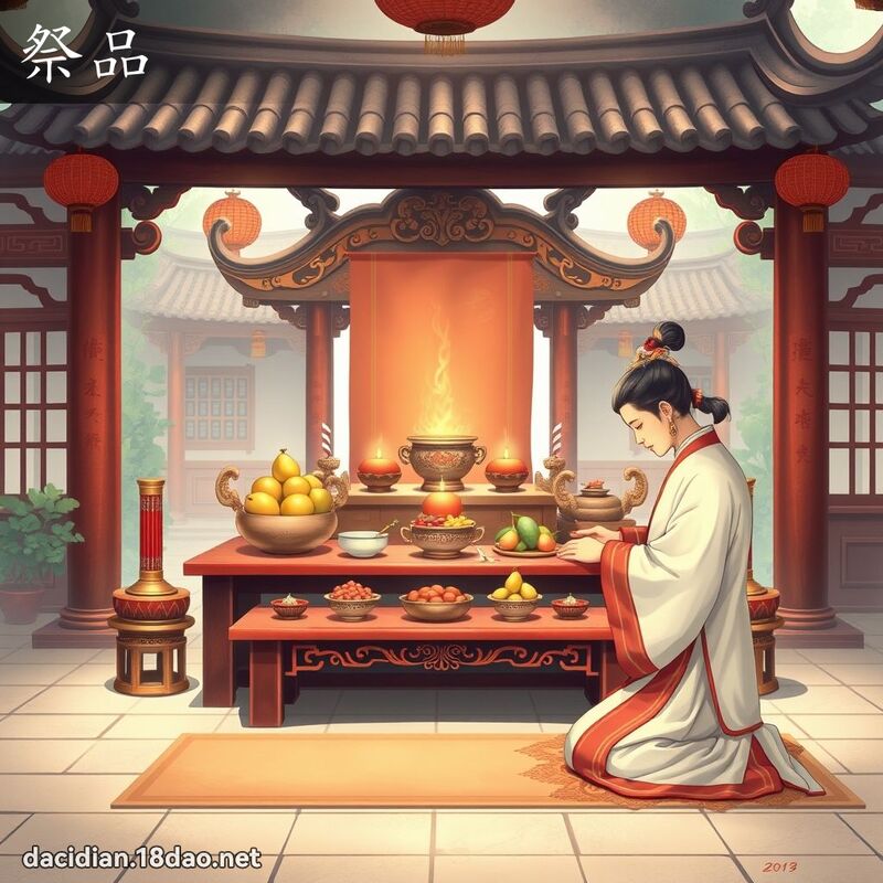 祭品 - 国语大辞典配图