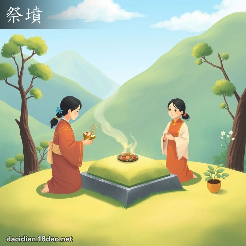 祭坟 - 国语大辞典配图