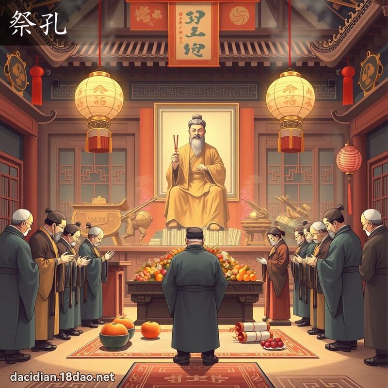 祭孔 - 国语大辞典配图