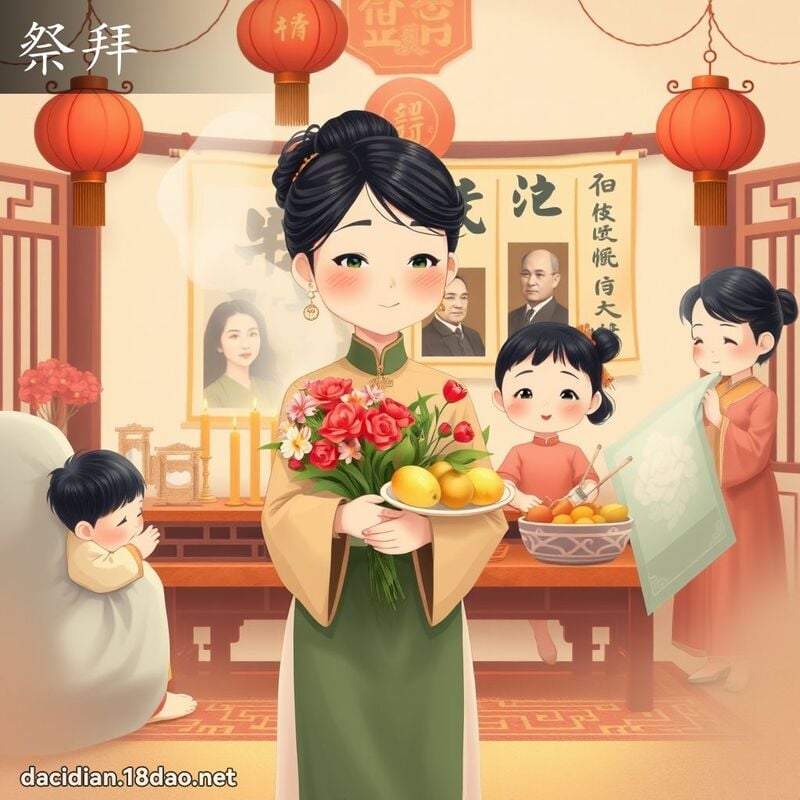 祭拜 - 國語大辭典配圖