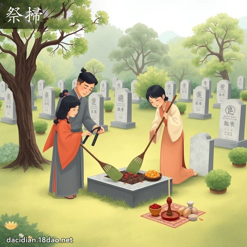 祭掃 - 國語大辭典配圖