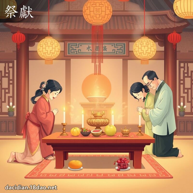 祭献 - 国语大辞典配图