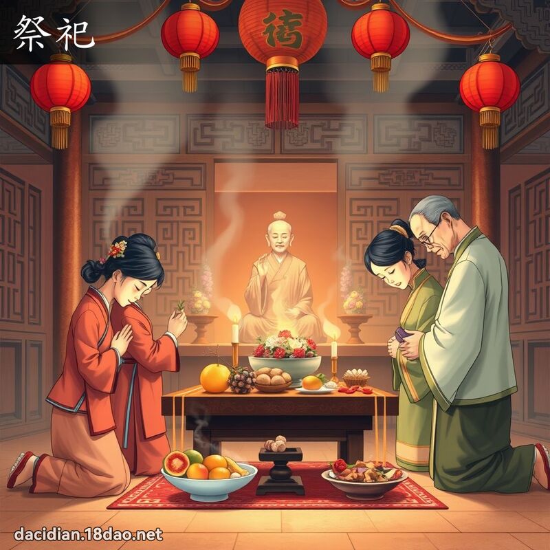 祭祀 - 国语大辞典配图