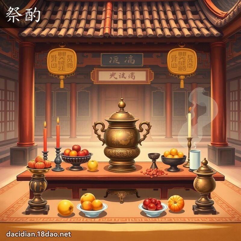 祭酌 - 国语大辞典配图