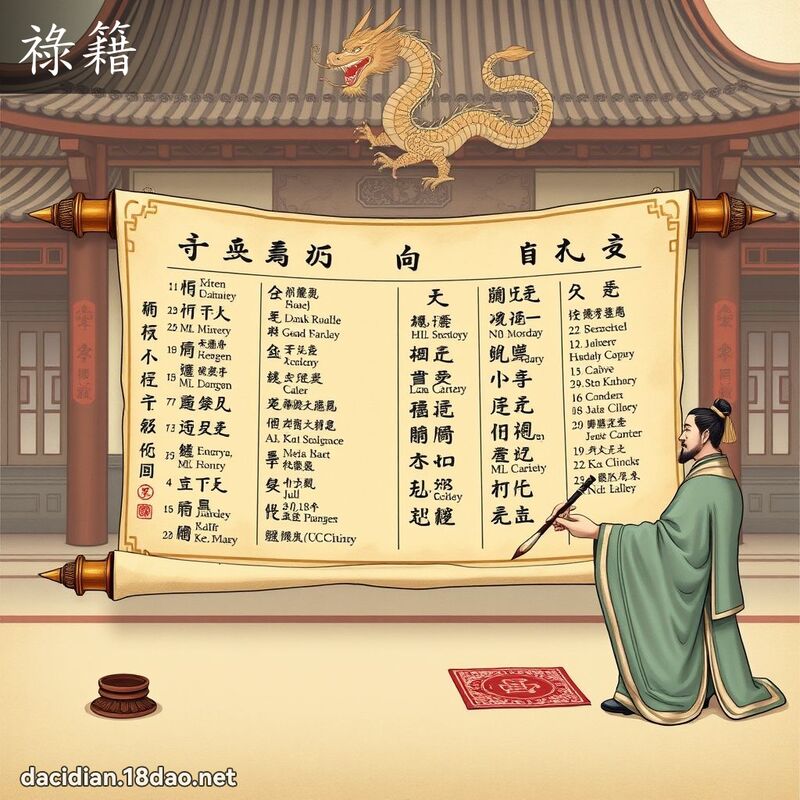 禄籍 - 国语大辞典配图