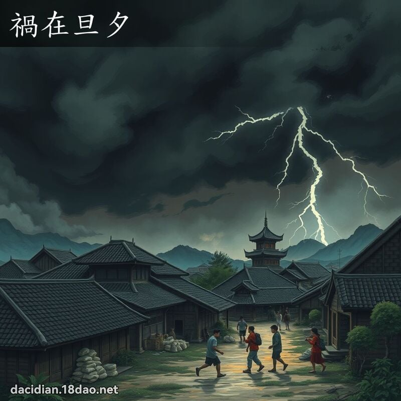 祸在旦夕 - 国语大辞典配图
