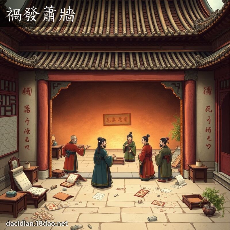 禍發蕭牆 - 國語大辭典配圖