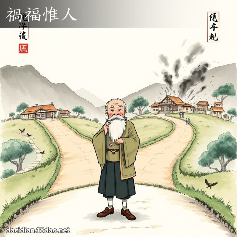祸福惟人 - 国语大辞典配图