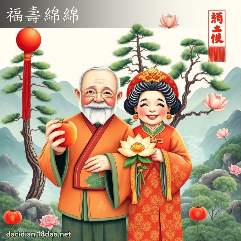 福壽綿綿 - 國語大辭典配圖