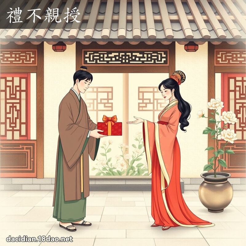 礼不亲授 - 国语大辞典配图