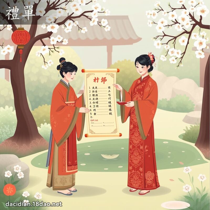 礼单 - 国语大辞典配图