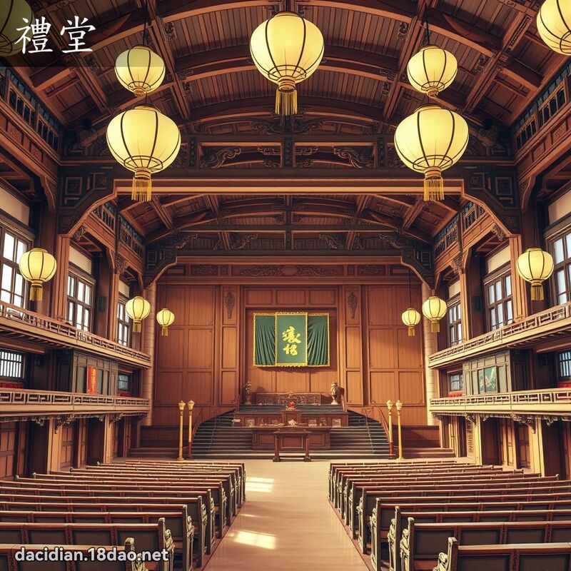 礼堂 - 国语大辞典配图