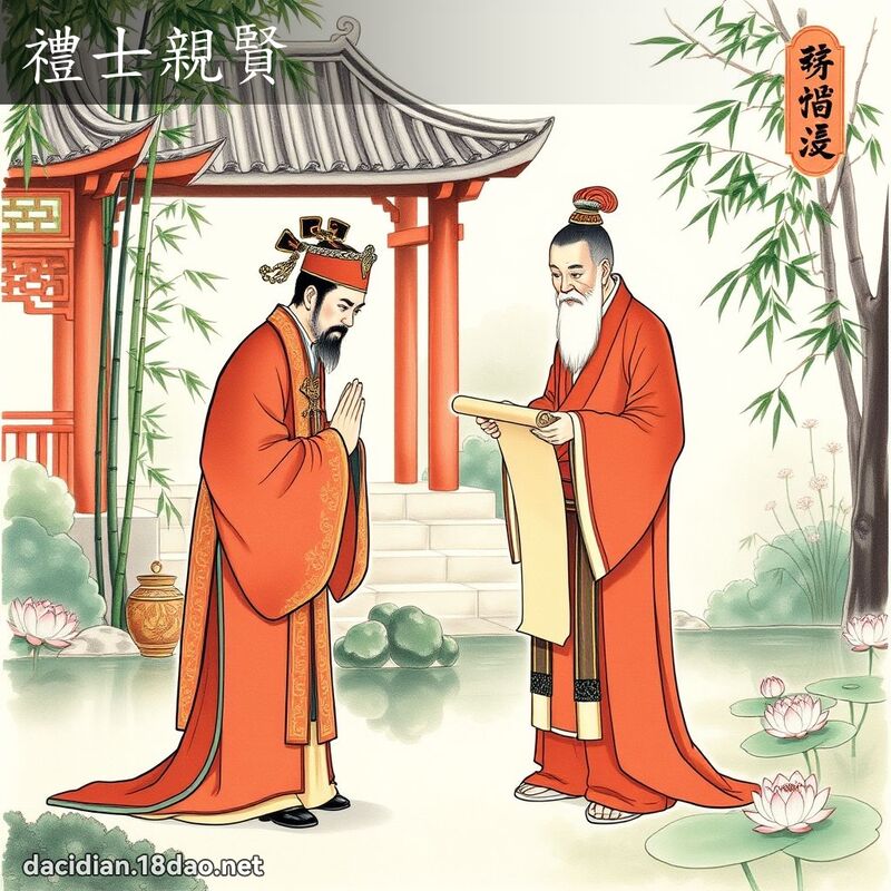 礼士亲贤 - 国语大辞典配图