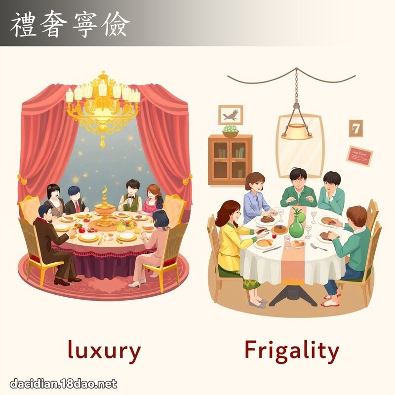 礼奢寧俭 - 国语大辞典配图